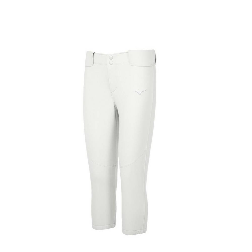 Pantalones Mizuno Belted Stretch Mujer Blancas Comprar MAHT-63047